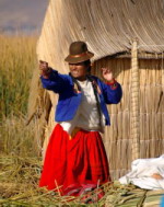 Peru - Jezioro Titicaca, zycie na p�ywaj�cej wyspie