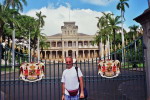 USA - Hawaje, Honolulu, przed Pa�acem Gubernatora.